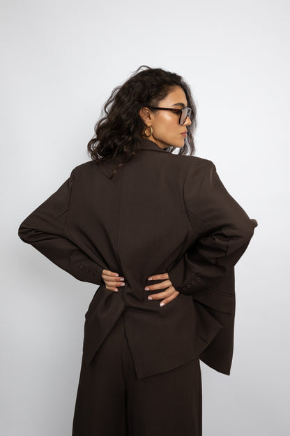 חליפת אוברסייז אוליביה- חום