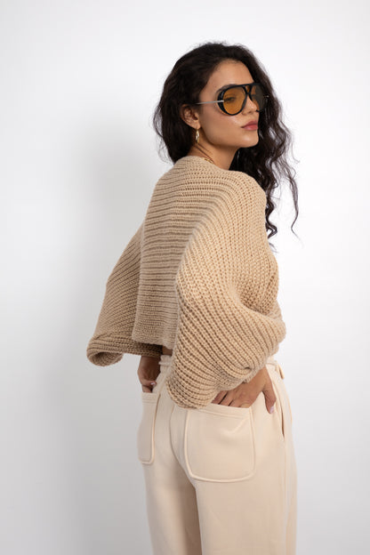 סוודר פפיון - בז