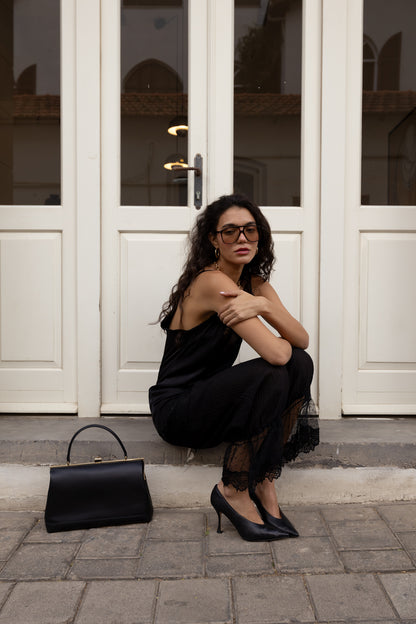 שמלת אוולין - שחור