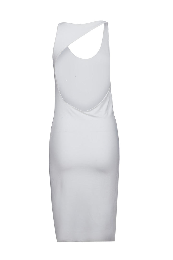 שמלת ערב גב פתוח צבע לבן