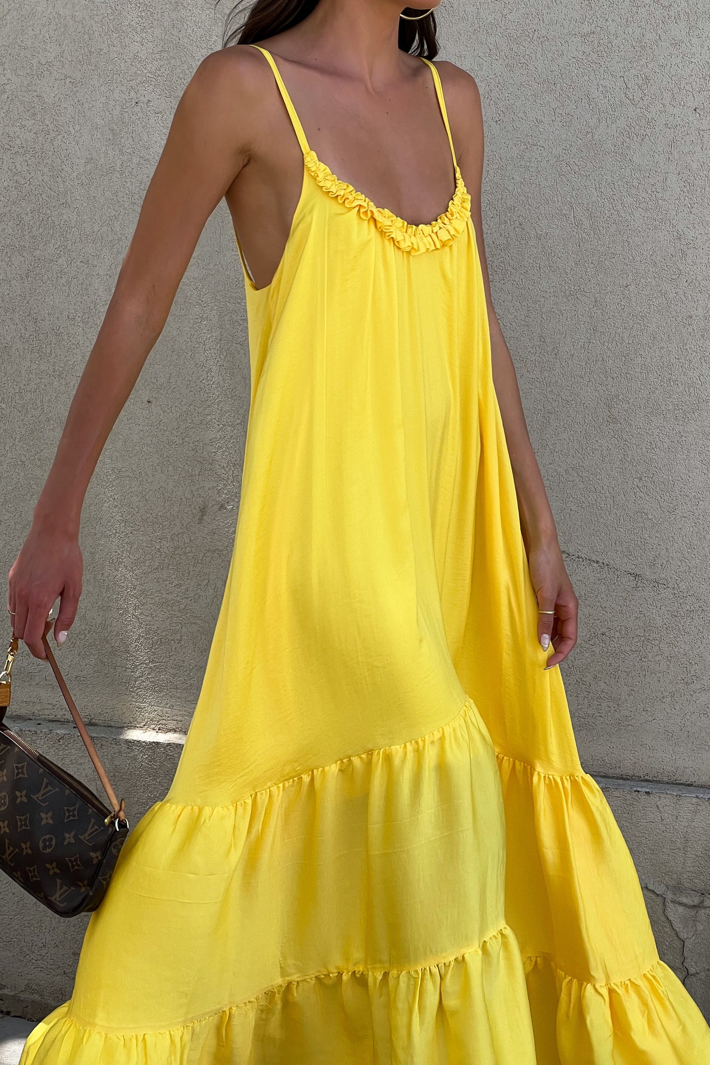 שמלת אייבי - צהוב-פיינל סייל  ⁩