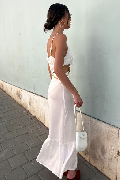 שמלת קרולינה - לבן