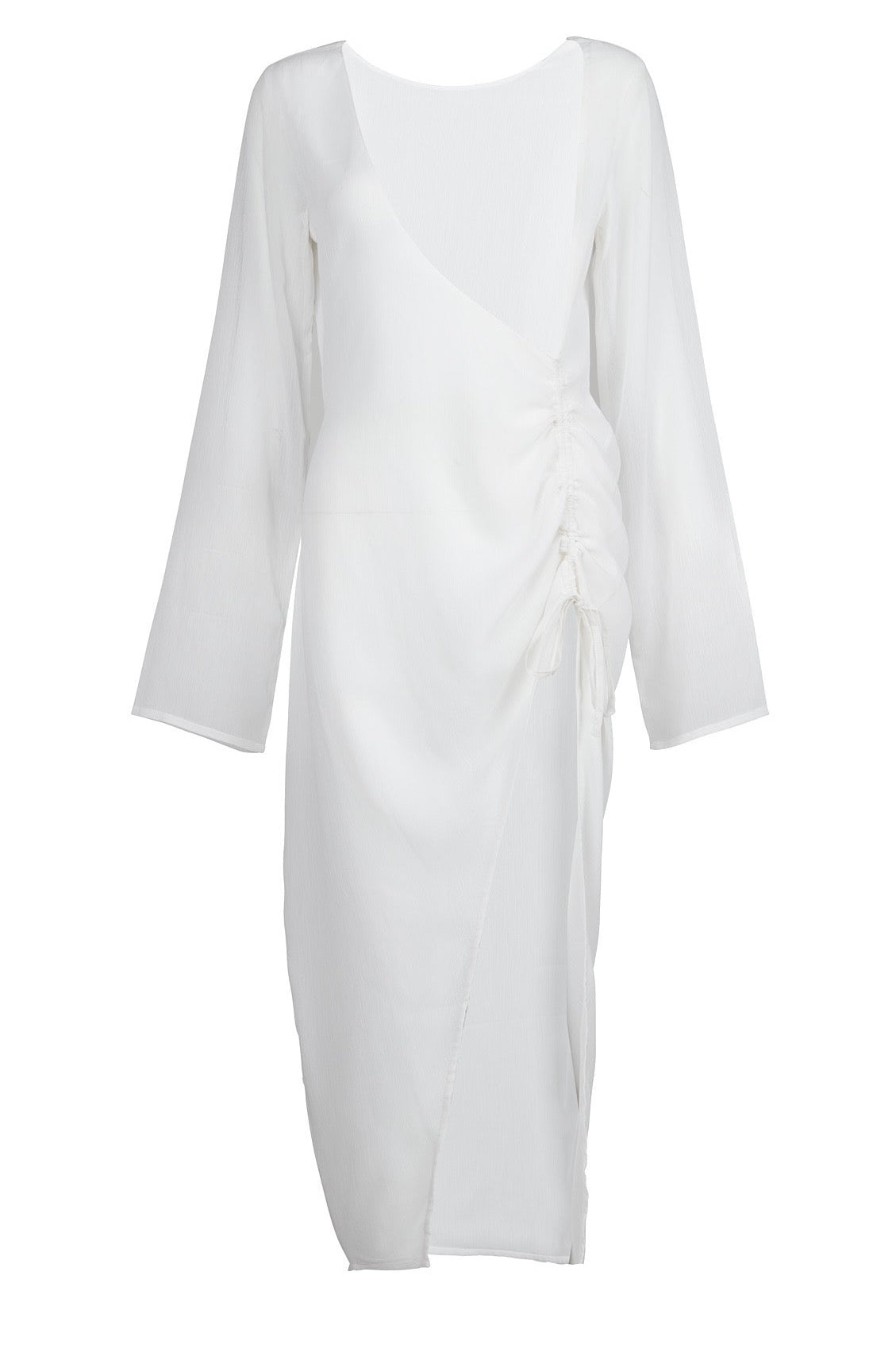 שמלת הוואי צבע לבן - HAWAII DRESS COLOR WHITE