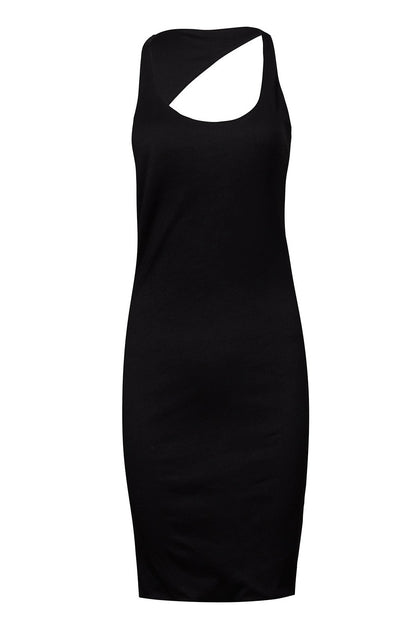 שמלת ערב גב פתוח צבע שחור - EVENING DRESS COLOR BLACK