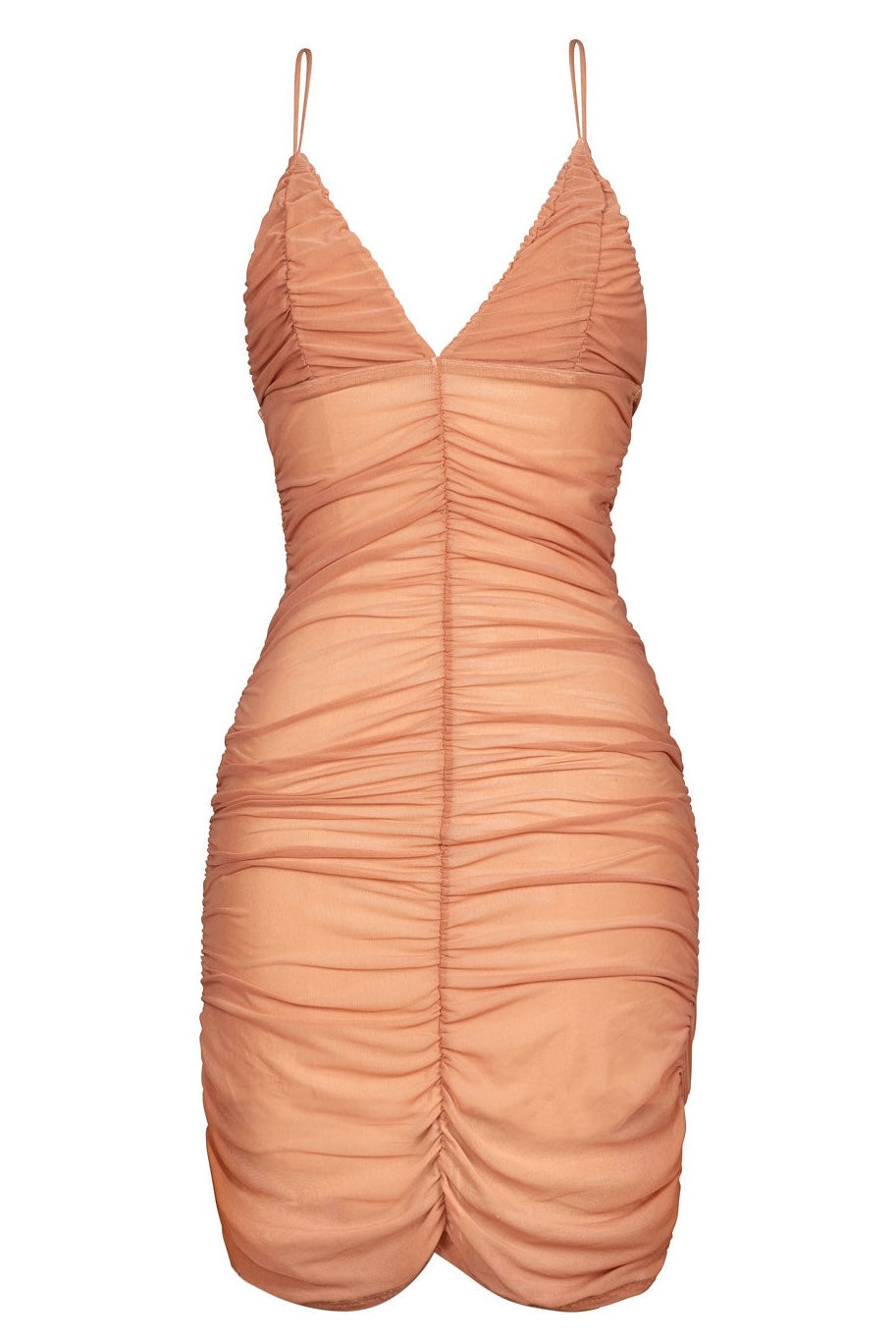 שמלת חוף צמודה צבע חום - TIGHT BEACH DRESS COLOR BROWN