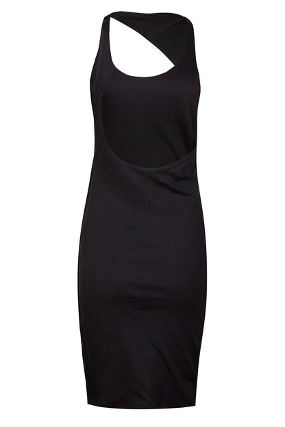 שמלת ערב גב פתוח צבע שחור - EVENING DRESS COLOR BLACK